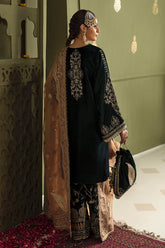 D-464 Unstitched - 3piece - Embroidered Velvet by Baroque